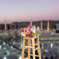 Lofaris Magnificent Islamic Mosque Golden Minarets Backdrop