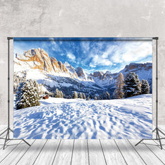 Lofaris Magnificent Snow Mountain Sky Scene Winter Backdrop