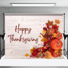 Lofaris Maple Pumpkin Cherry Apple Wood Thanksgiving Backdrop