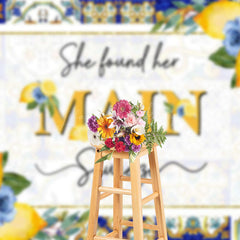 Lofaris Mediterranean Lemon Her Main Squeeze Wedding Backdrop