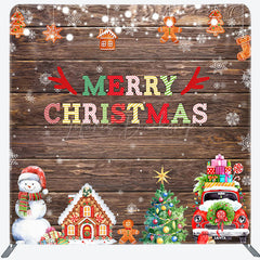 Lofaris Merry Christmas Celebration Wooden Pillow Case Backdrop