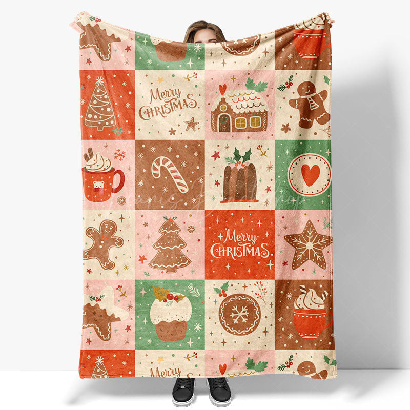 Lofaris Merry Christmas Star Tree Cute Pattern Print Blanket