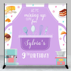 Lofaris Mix Up Some Fun Apron Custom 9th Birthday Backdrop