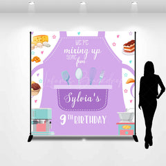 Lofaris Mix Up Some Fun Apron Custom 9th Birthday Backdrop