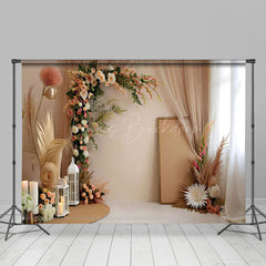 Lofaris Modern Boho Floral Leaf Wedding Photography Backdrop