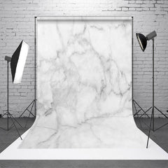 Lofaris Modern White Black Marbled Texture Pattern Backdrop