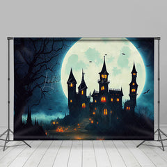 Lofaris Moon Dusky Witch Castle Tree Halloweenn Backdrop