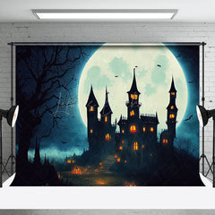 Lofaris Moon Dusky Witch Castle Tree Halloweenn Backdrop