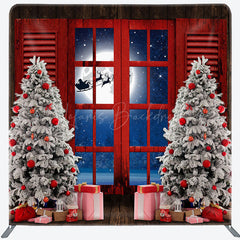 Lofaris Moon Night Window Christmas Pillow Case Backdrop