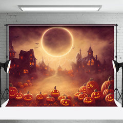 Lofaris Mysterious Scary Pumpkin Town Halloween Backdrop