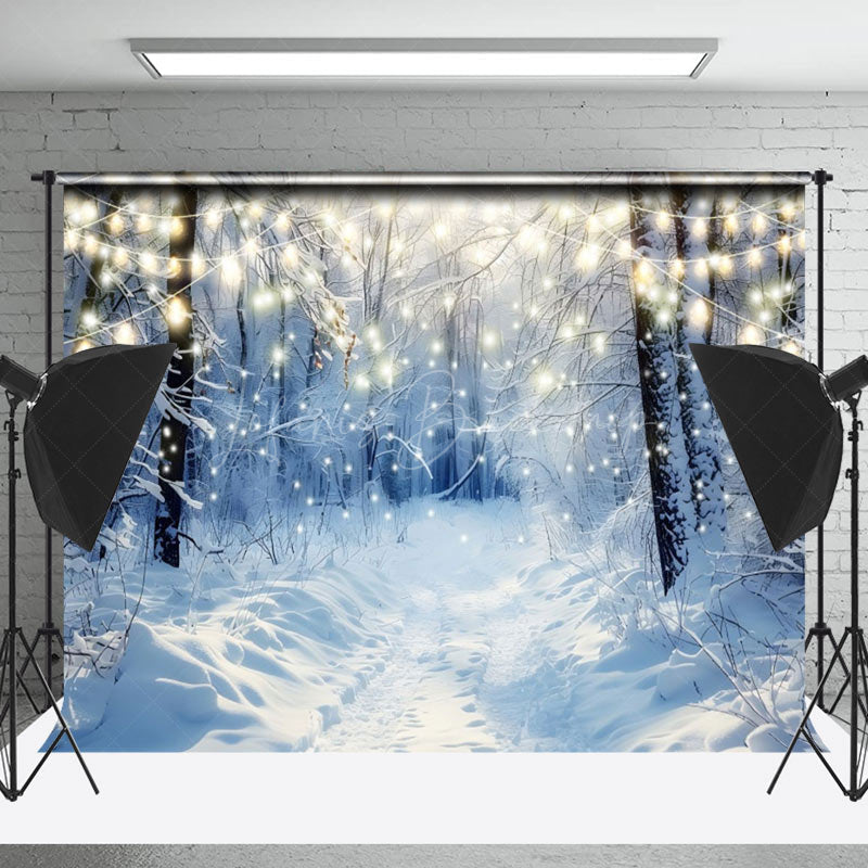 Lofaris Mystic Winter Forest Sunlit Snowy Canopy Backdrop