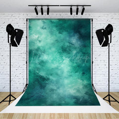 Lofaris Mystical Blue And Green Transition Abstract Backdrop