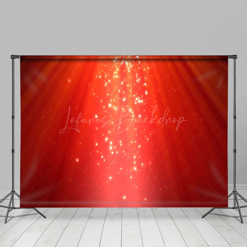 Lofaris Mystical Christmas Light Beam Red Holiday Backdrop