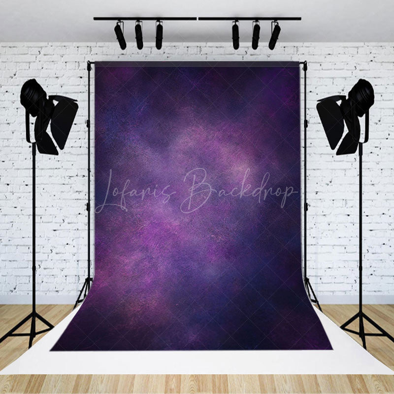 Lofaris Mystical Purple Blue Fuzzy Abstract Artwork Backdrop