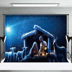 Lofaris Nativity Starry Night Jesus Christmas Backdrop