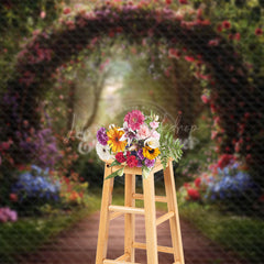 Lofaris Natural Floral Plant Arch Garden Path Spring Backdrop