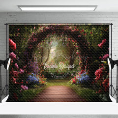 Lofaris Natural Floral Plant Arch Garden Path Spring Backdrop