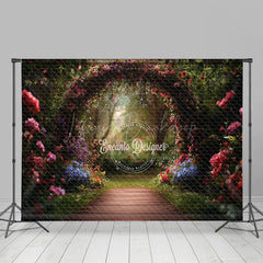 Lofaris Natural Floral Plant Arch Garden Path Spring Backdrop