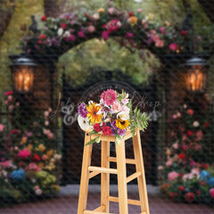 Lofaris Natural Garden Forest Floral Gate Wedding Backdrop