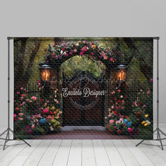 Lofaris Natural Garden Forest Floral Gate Wedding Backdrop