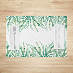 Lofaris Natural Green Waterweed Spring Set Of 4 Placemats