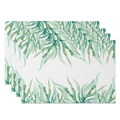 Lofaris Natural Green Waterweed Spring Set Of 4 Placemats