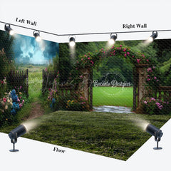 Lofaris Natural Greenery Arch Gate Wedding Room Set Backdrop