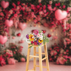 Lofaris Natural Plant Floral Lighted Valentines Day Backdrop