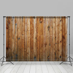 Lofaris Natural Retro Brown Wood Grain Photography Backdrop