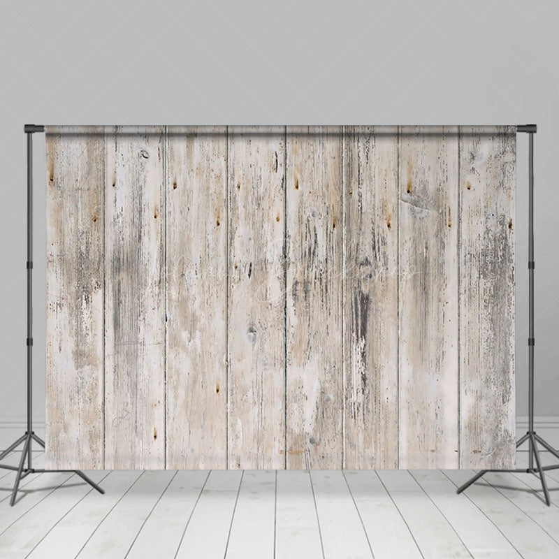 Lofaris Natural Textured Light Brown White Wooden Backdrop