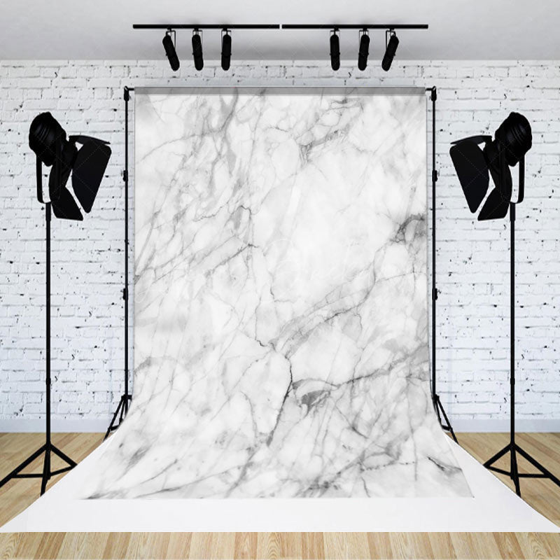 Lofaris Natural White Grey Marble Texture Photo Backdrop