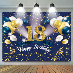 Lofaris Navy Blue Balloons 18Th Birthday Party Backdrop