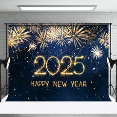 Lofaris Navy Blue Dazzling Happy New Year Party Backdrop