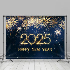 Lofaris Navy Blue Dazzling Happy New Year Party Backdrop