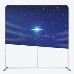 Lofaris Night Holy Star Light Xmas Tension Fabric Backdrop