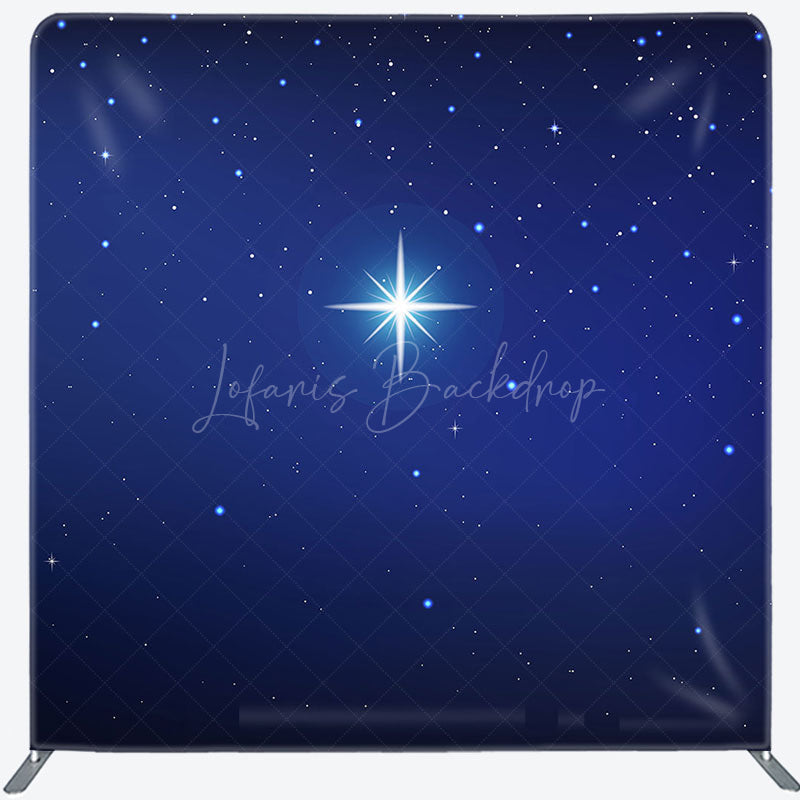 Lofaris Night Holy Star Light Xmas Tension Fabric Backdrop