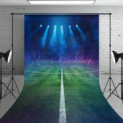 Lofaris Night Spotlight Sport Field Nfl Playoffs Backdrop