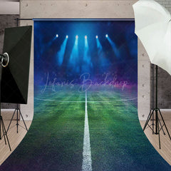 Lofaris Night Spotlight Sport Field Nfl Playoffs Backdrop