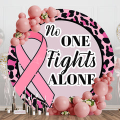 Lofaris No One Fights Alone Round Breast Cancer Backdrop