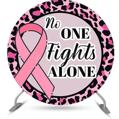 Lofaris No One Fights Alone Round Breast Cancer Backdrop