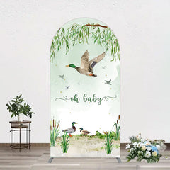 Lofaris Oh Baby Duck Spring Scene Gender Reveal Arch Backdrop