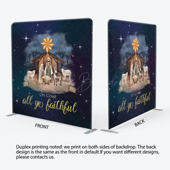 Lofaris Oh Come All Ye Faithful Christmas Pillow Case Backdrop