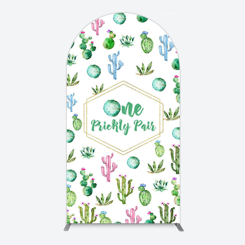 Lofaris One Prickly Pair Plant 1st Birthday Arch Backdrop