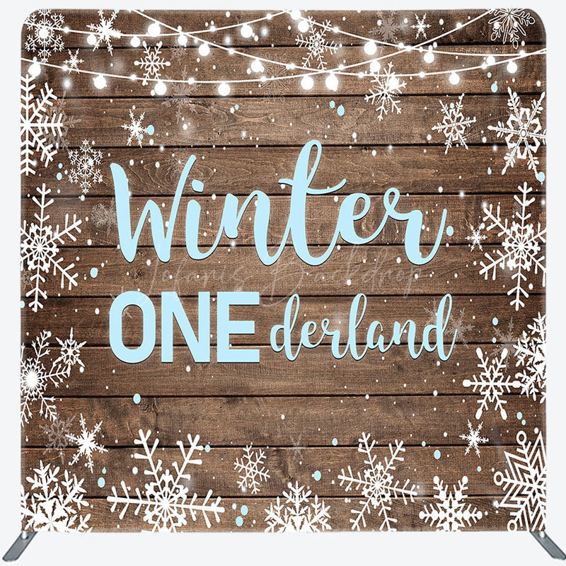 Lofaris Onederland Snowflake Birthday Pillow Case Backdrop