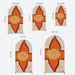 Lofaris Orange Brown Knitting Pattern Ethiopian Arch Backdrop