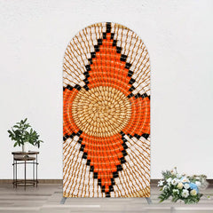 Lofaris Orange Brown Knitting Pattern Ethiopian Arch Backdrop