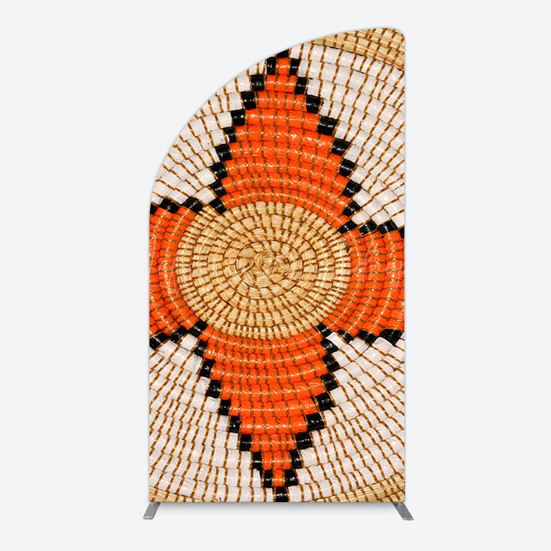 Lofaris Orange Brown Knitting Pattern Ethiopian Half Moon Arch Backdrop