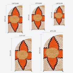 Lofaris Orange Brown Knitting Pattern Ethiopian Half Moon Arch Backdrop