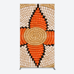 Lofaris Orange Brown Knitting Pattern Ethiopian Rectangle Backdrop