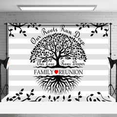 Lofaris Our Root Run Deep Black Tree Family Reunion Backdrop